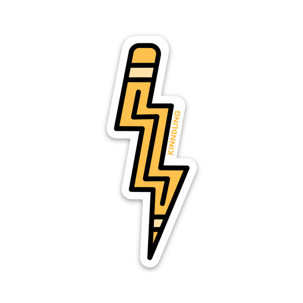 Lightning Bolt Pencil • Sticker